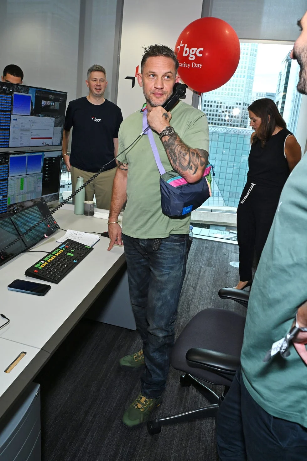 Tom Hardy at the BGC Group Charity Day in London