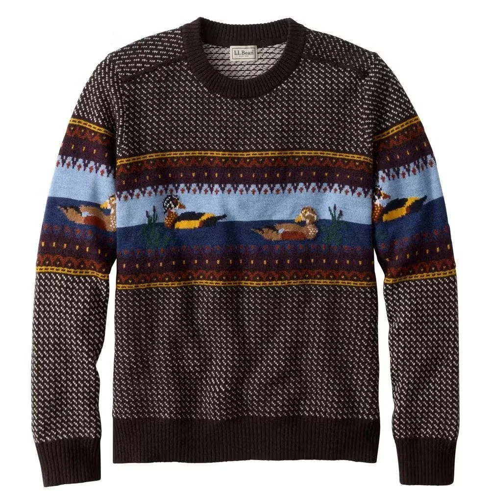 Men's Essential Merino Sweaters, Crewneck, Pattern Men's Essential Merino Sweaters, Crewneck, Pattern