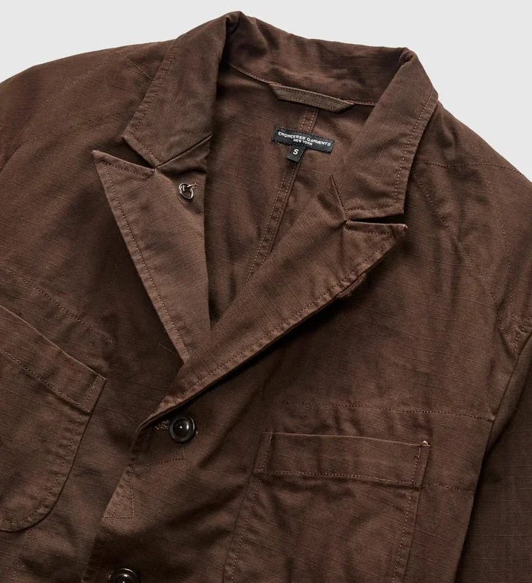 Brown un-blazer with pockets