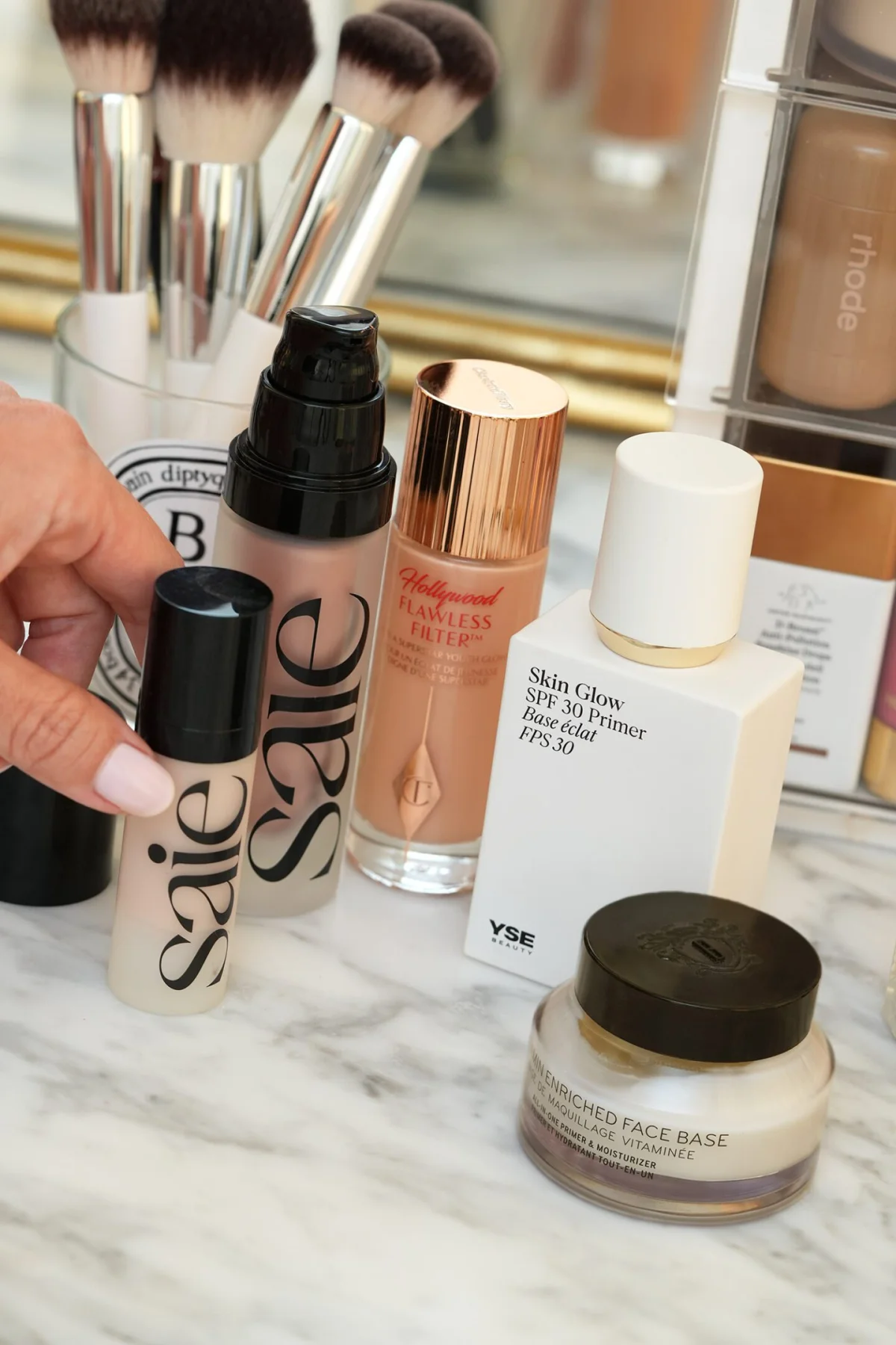 Top Makeup Primers: Saie, Charlotte Tilbury, YSE Beauty, and Bobbi Brown